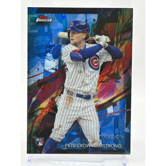 2024 Topps Finest Pete Crow-Armstrong Rookie Blue Refractor 57/200 SP Cubs RC - Picture 1 of 2